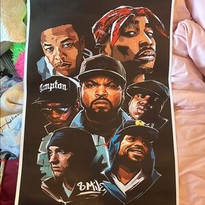 Amazon Hip Hop Icons Wall Art Poster - Black and Brown